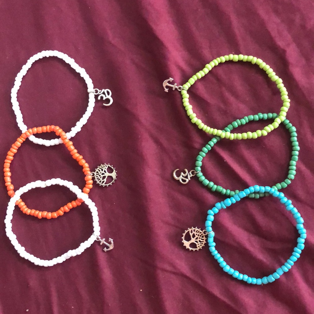 Stackable bead bracelets